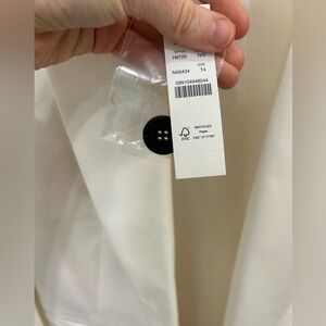 NWT J. Crew Women’s Parke Bi-Stretch Cotton Blazer in White, size 4T